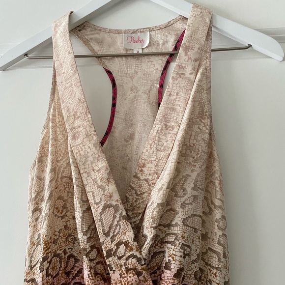 Parker 100% Silk Sleeveless Hombre Dress - Picture 5 of 7